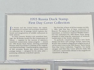 lot 22 image: 1993 Russia Duck Stamp First Day Cover Collection