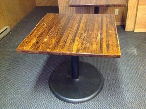 lot 10 image: 34 x 34 Solid Wood Table