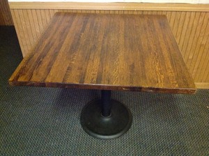 lot 15 image: 34 x 34 Solid Wood Table