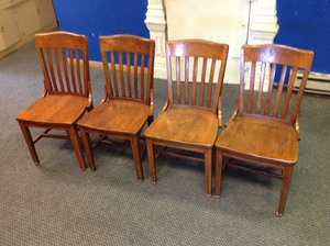lot 18 image: 4 Solid Wood Chairs
