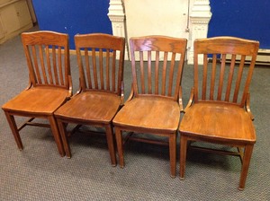 lot 21 image: 4 Solid Wood Chairs