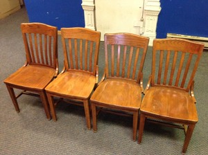 lot 22 image: 4 Solid Wood Chairs