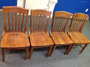 lot 24 image: 4 Solid Wood Chairs