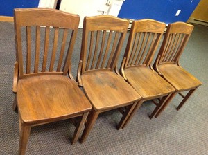 lot 26 image: 4 Solid Wood Chairs