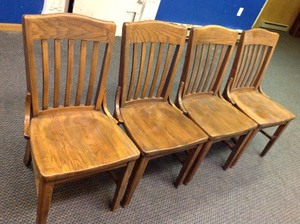 lot 27 image: 4 Solid Wood Chairs