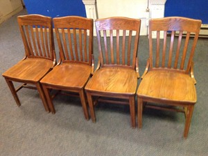 lot 19 image: 4 Solid Wood Chairs