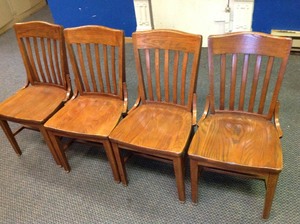 lot 20 image: 4 Solid Wood Chairs