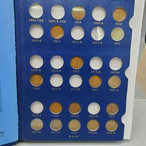 lot 20 image: Lincoln Cent Collection in Delux Folder