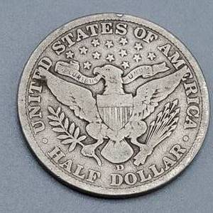 lot 43 image: 1907-D Barber Half Dollar
