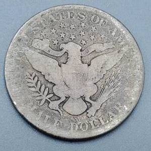 lot 45 image: 1908-S Barber Half Dollar
