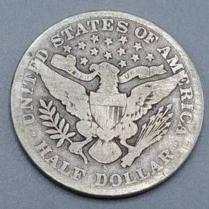 lot 51 image: 1910-S Barber Half Dollar
