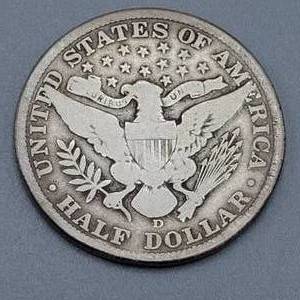 lot 54 image: 1911-D Barber Half Dollar