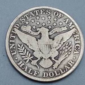 lot 59 image: 1913-D Barber Half Dollar