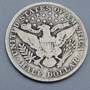lot 60 image: 1913-S Barber Half Dollar