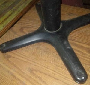 lot 12 image: 24 round table x 30 height. Commercial Grade, heavy base.