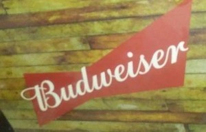 lot 13 image: Budweiser Table, 30 x 24 x 30 commercial grade, heavy base.