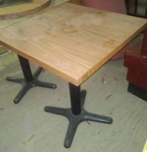 lot 15 image: table 24 x 24 x 30 commercial grade, heavy base,
