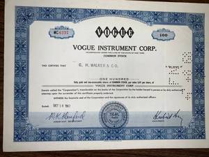 lot 6 image: The Atlantic Refining Company, Universal Tractor Corporation, Vogue Instrument Corp Stocks and Bond Certificates