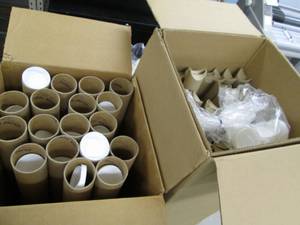 lot 117 image: 2 Boxes of Uline Cardboard Shipping...