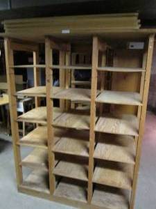 lot 130 image: Wood Shelf With 7 Sheets Of Particl...