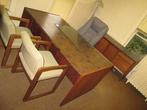 lot 191 image: Large Office Furniture Lot With Cha...