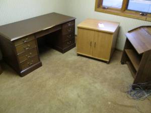 lot 197 image: Desk, Stand, & Cabinet (RM#6)...