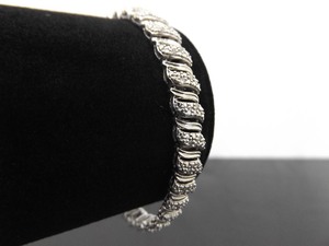 lot 41 image: .925 Sterling Silver Diamond Accented Bracelet