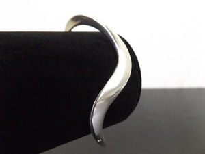 lot 47 image: .925 Sterling Silver Heavy Open Cuff Bracelet