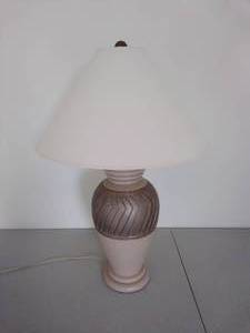lot 27 image: Taupe Table Lamp