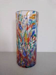 lot 35 image: Multi-Colored Glass Vase