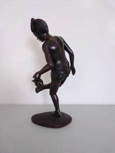 lot 40 image: Statue of Man Playing Soccer