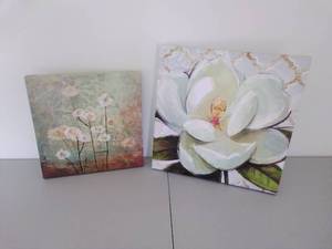 lot 50 image: Two Pieces of Floral Art