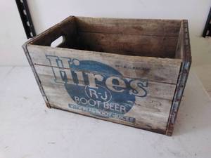 lot 327 image: VINTAGE Wooden Hires Root Beer Crate