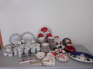 lot 86 image: HUGE Collection of Christmas China