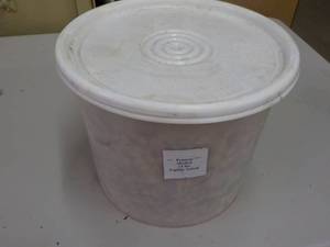 lot 101 image: 15 lb. Pail of Lighted Salted Peanu...