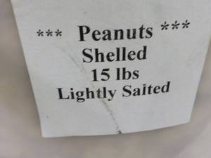 lot 106 image: 15 lb. Pail of Lighted Salted Peanu...