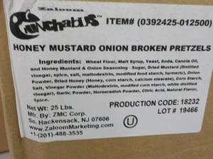 lot 110 image: 25 lb. Box of Honey Mustard Onion B...