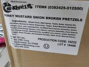 lot 112 image: 25 lb. Box of Honey Mustard Onion B...