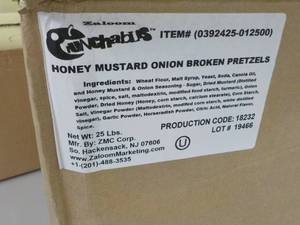 lot 113 image: 25 lb. Box of Honey Mustard Onion B...
