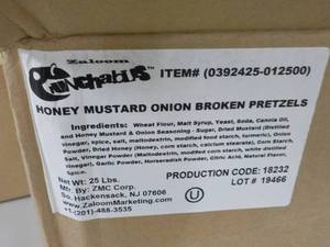 lot 114 image: 25 lb. Box of Honey Mustard Onion B...