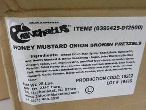 lot 116 image: 25 lb. Box of Honey Mustard Onion B...