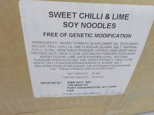 lot 130 image: 23 lb. Box of Sweet Chili Lime Soy ...