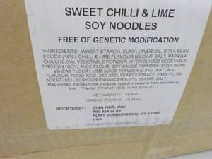 lot 133 image: 23 lb. Box of Sweet Chili Lime Soy ...