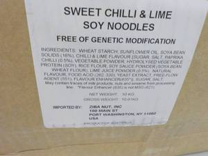 lot 134 image: 23 lb. Box of Sweet Chili Lime Soy ...