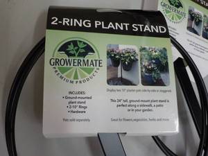 lot 255 image: Set of 2 Growermate Steel 2 ring Pl...
