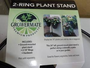 lot 256 image: Set of 2 Growermate Steel 2 ring Pl...