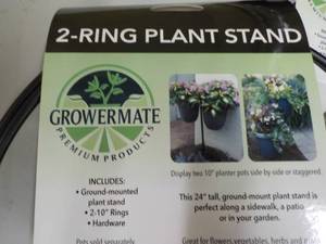 lot 257 image: Set of 2 Growermate Steel 2 ring Pl...