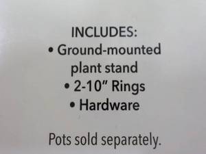lot 258 image: Set of 2 Growermate Steel 2 ring Pl...
