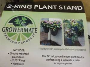 lot 259 image: Set of 2 Growermate Steel 2 ring Pl...