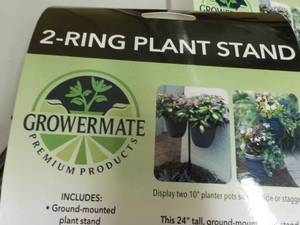 lot 261 image: Set of 2 Growermate Steel 2 ring Pl...